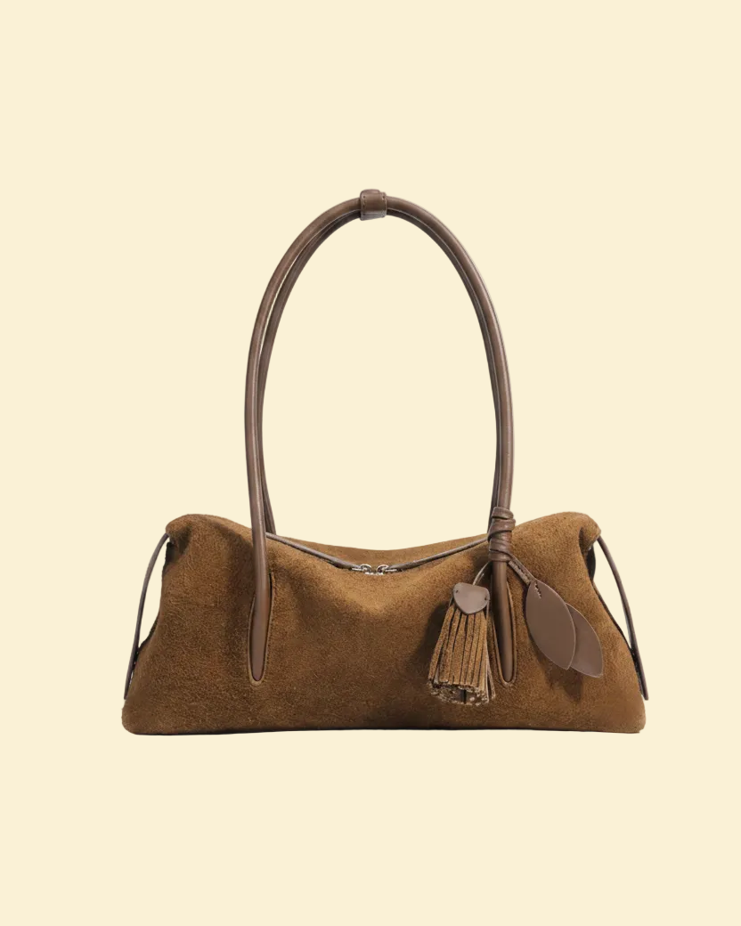 Solène women's shoulder bag in genuine cowhide leather by Lune Floue