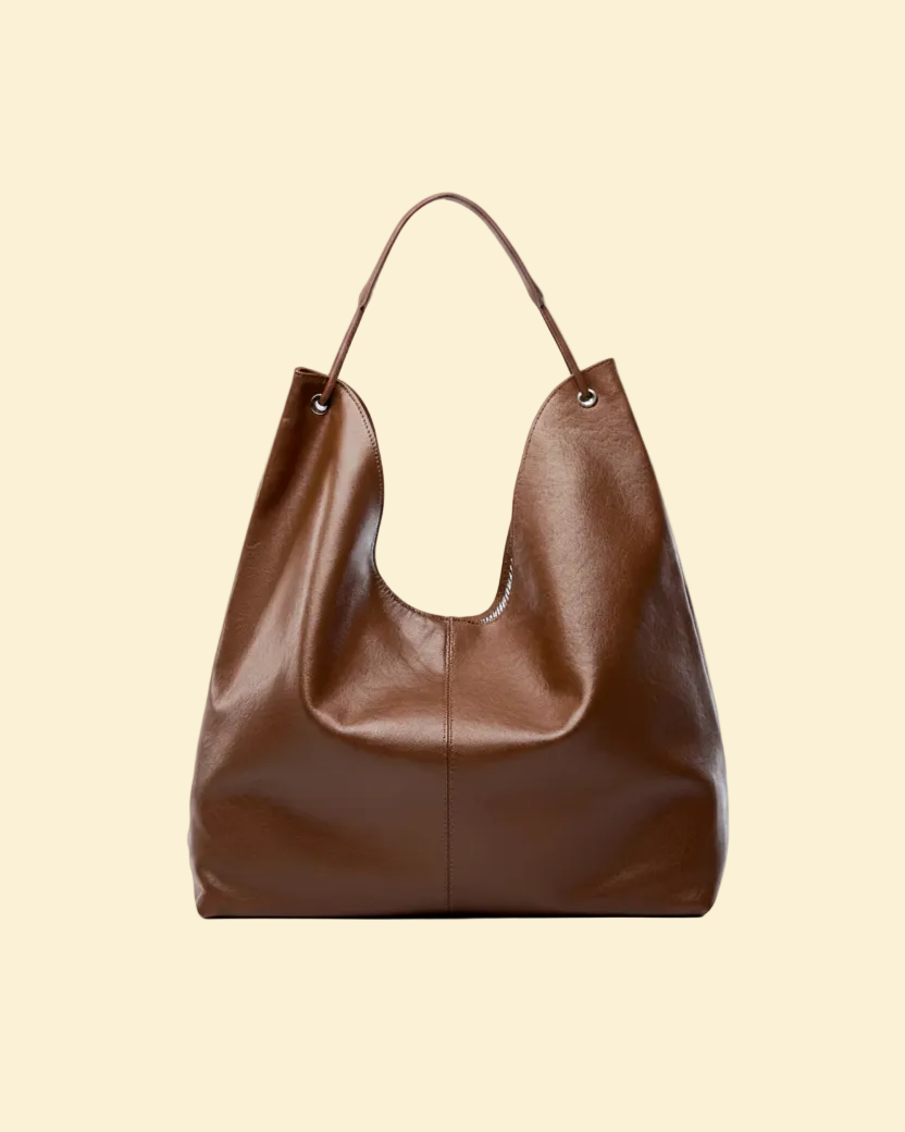 Calista women's tote bag in genuine cowhide leather by Lune Floue