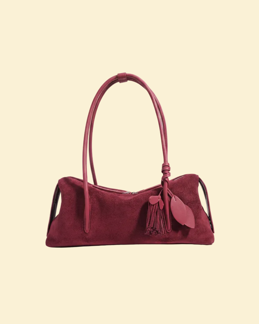 Solène women's shoulder bag in genuine cowhide leather by Lune Floue - view 3