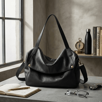 Verena women's tote bag in genuine cowhide leather by Lune Floue - view 3