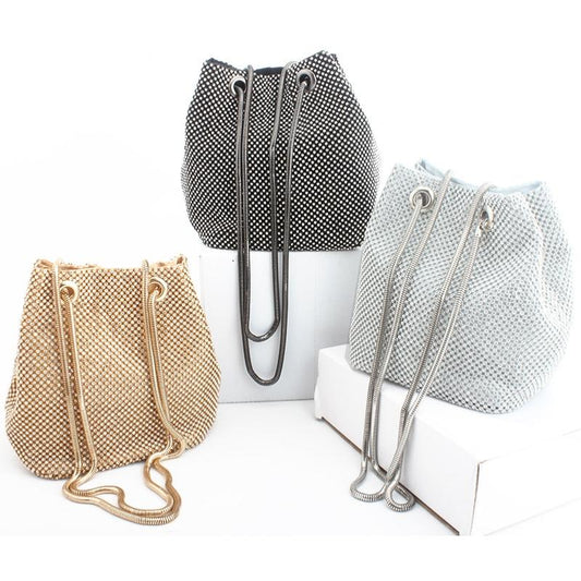 Araminta | Crystal Bucket Bag — Lune Floue
