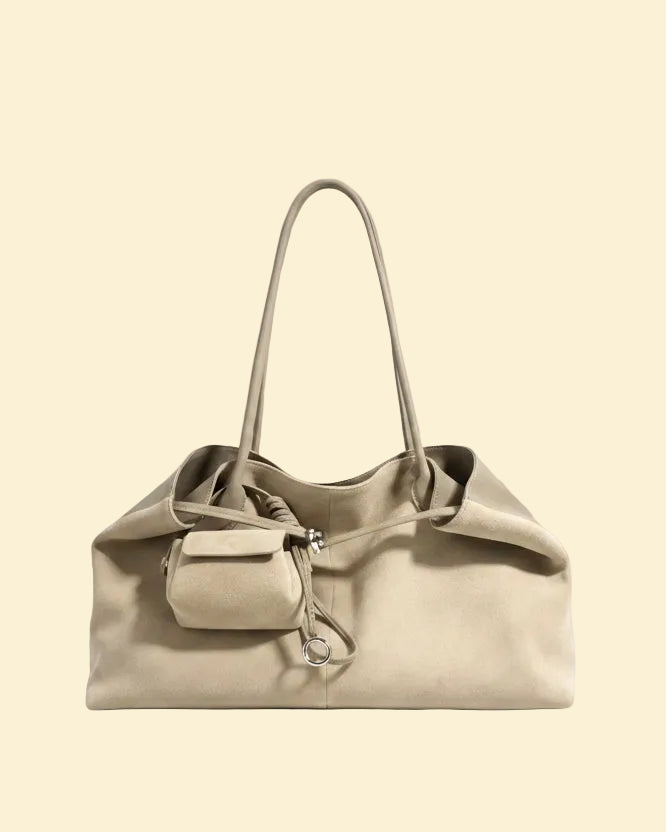 Liora women's tote bag in vegan suede by Lune Floue
