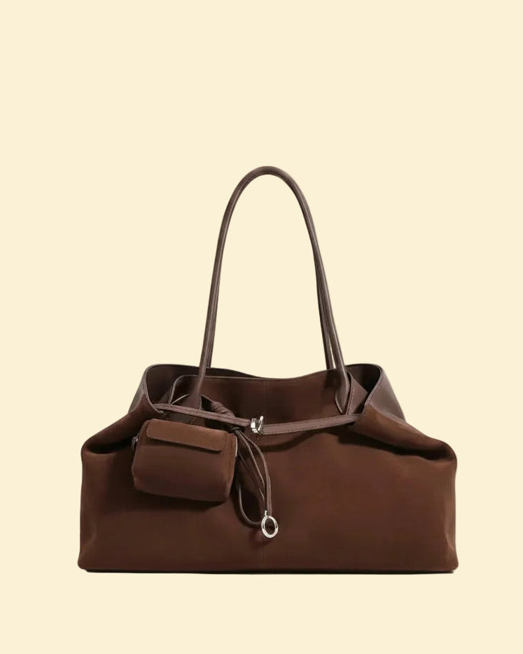 Liora women's tote bag in vegan suede by Lune Floue - view 3