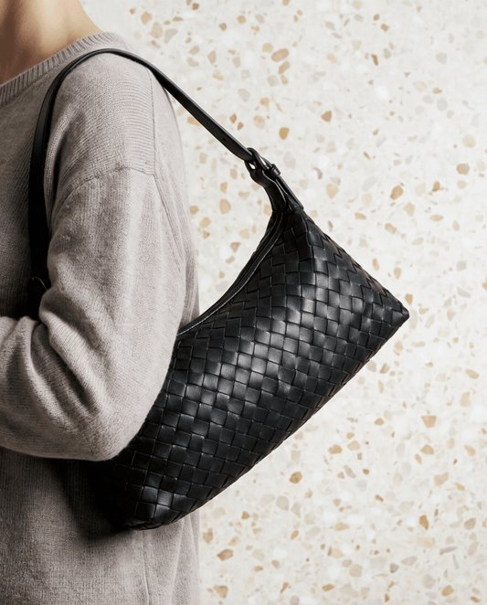 Marielle | Woven Baguette Shoulder Bag
