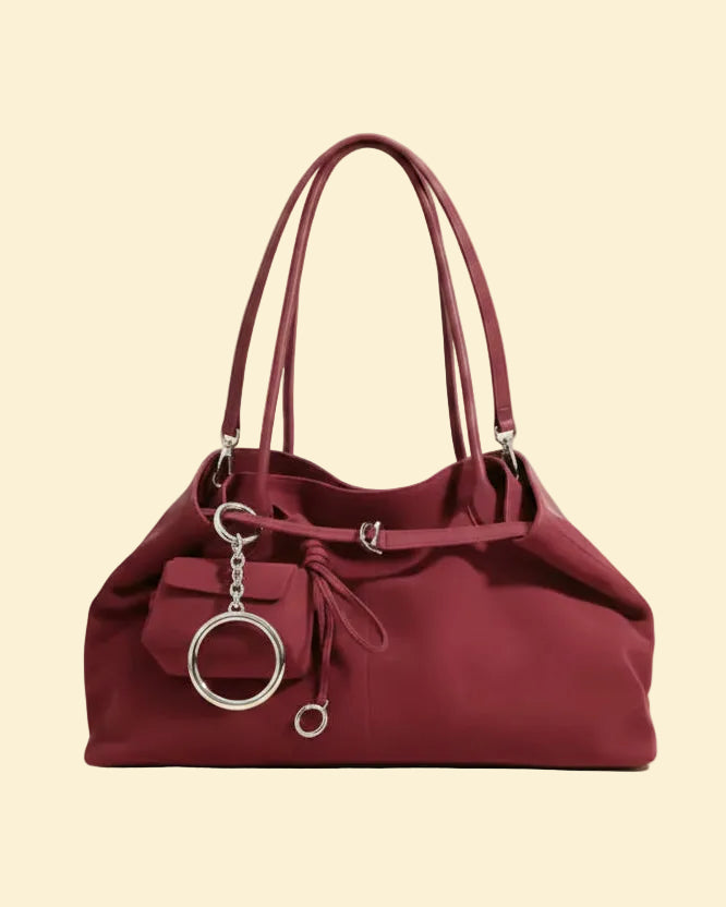 Liora women's tote bag in vegan suede by Lune Floue - view 2