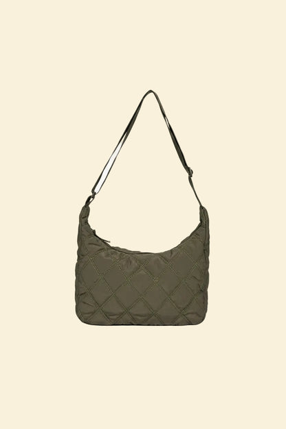 Noémie women's shoulder bag in quilted cotton and nylon by Lune Floue - view 10