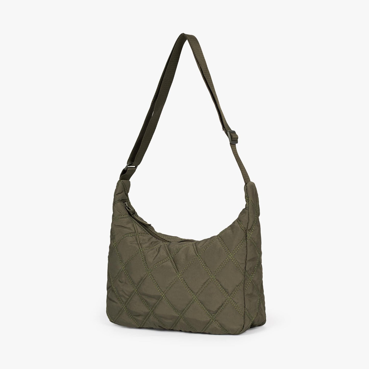 Noémie women's shoulder bag in quilted cotton and nylon by Lune Floue - view 11