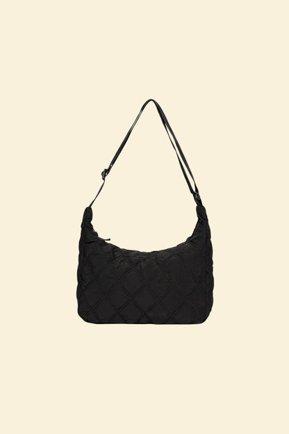 Noémie women's shoulder bag in quilted cotton and nylon by Lune Floue