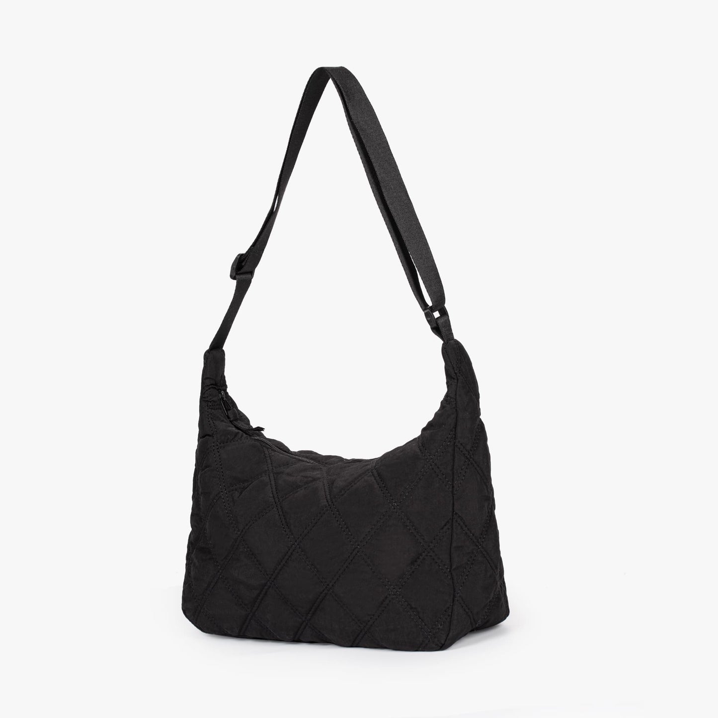 Noémie women's shoulder bag in quilted cotton and nylon by Lune Floue - view 2