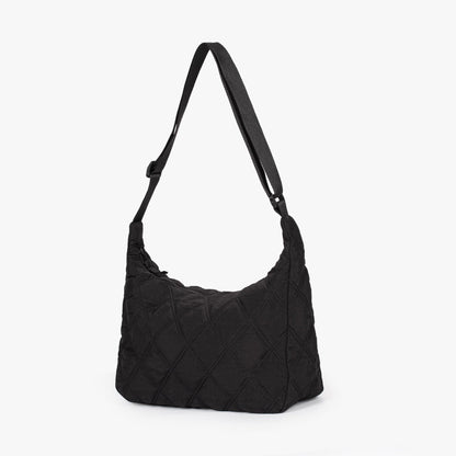 Noémie women's shoulder bag in quilted cotton and nylon by Lune Floue - view 2