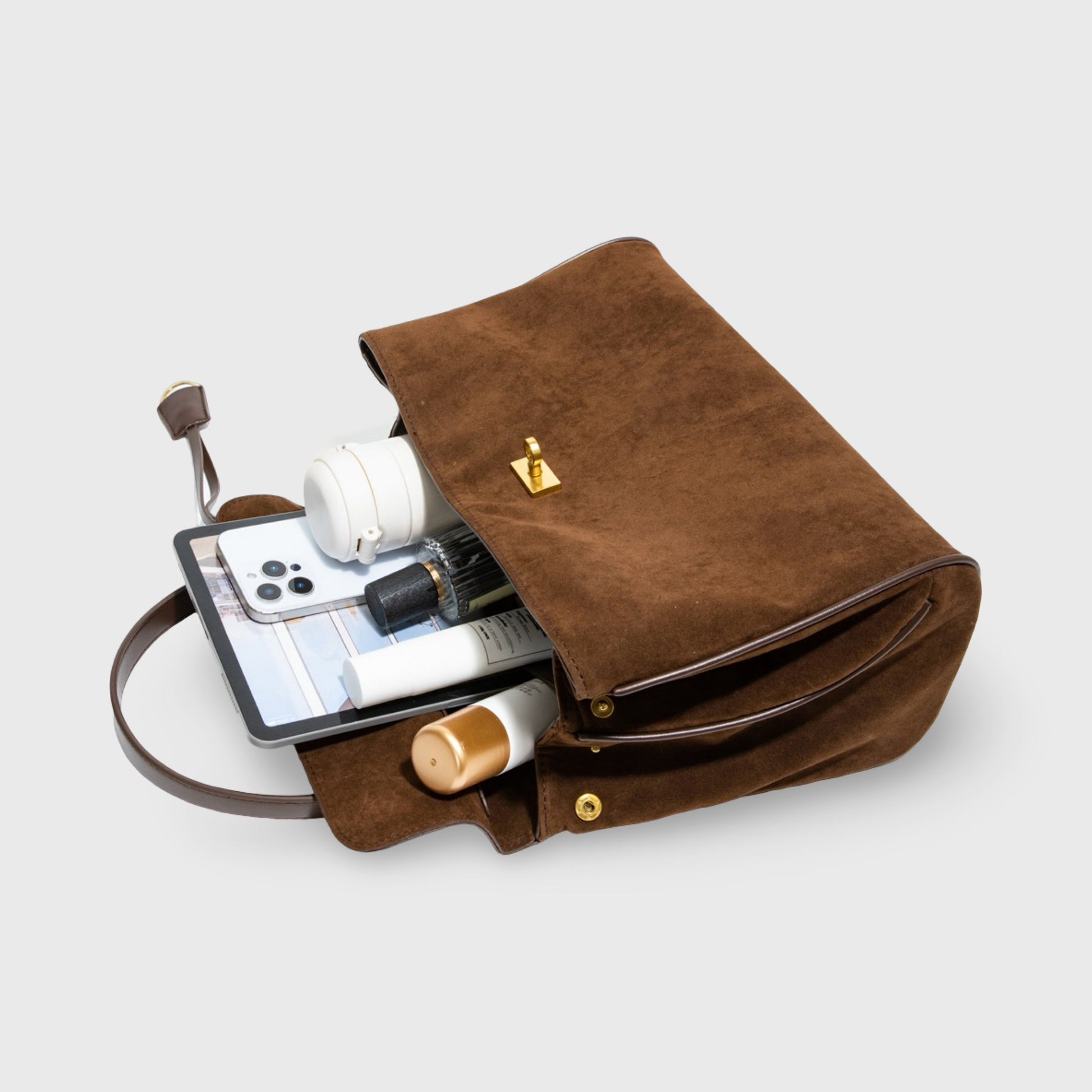 Sylvie women's shoulder bag in vegan suede by Lune Floue - view 11