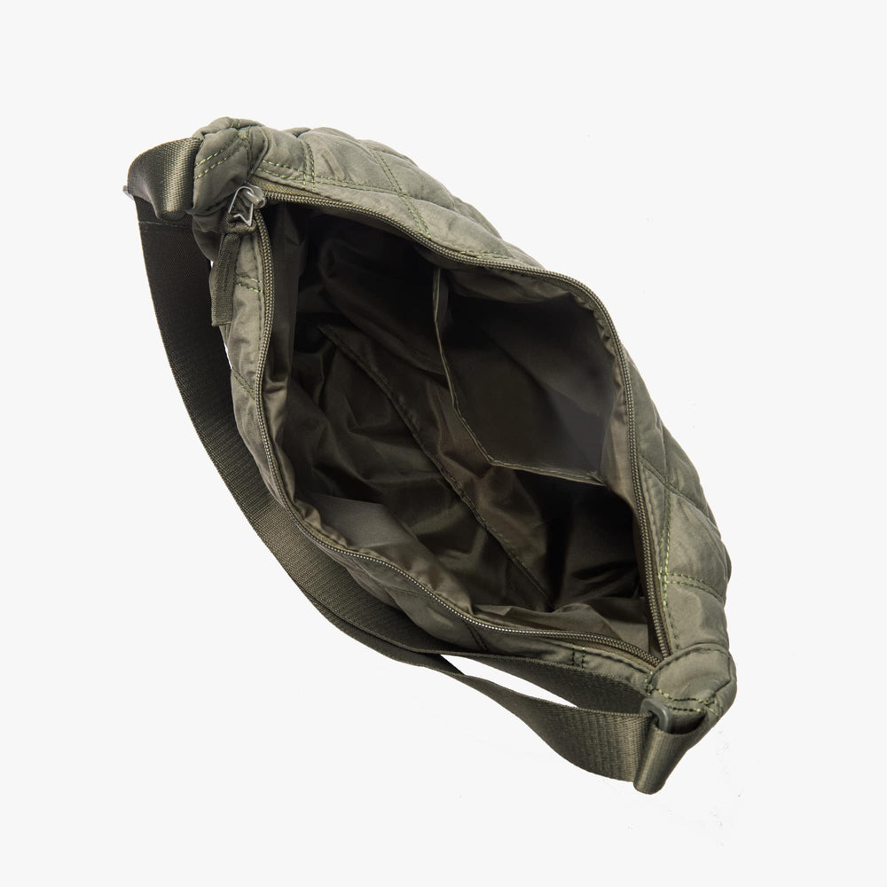 Noémie women's shoulder bag in quilted cotton and nylon by Lune Floue - view 12