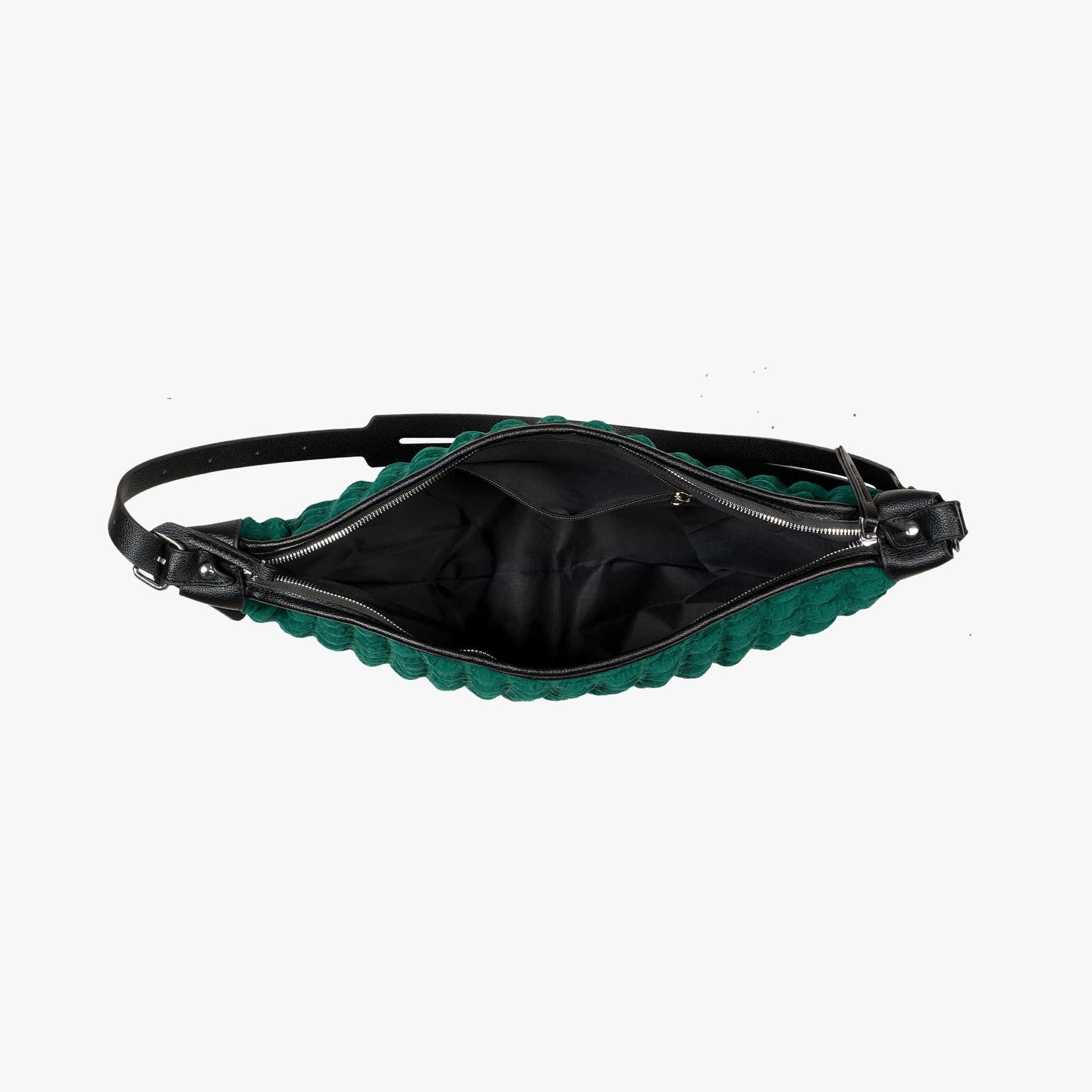 Anouk women's shoulder bag in textured cotton by Lune Floue - view 4