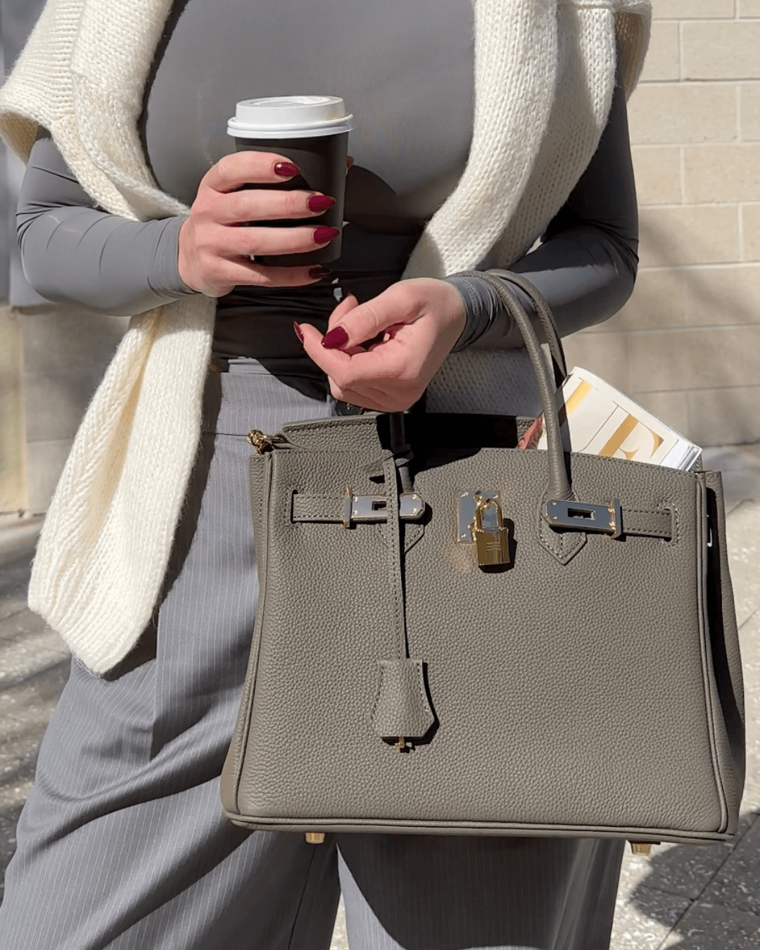 Juliette women's tote bag in vegan suede by Lune Floue - view 11