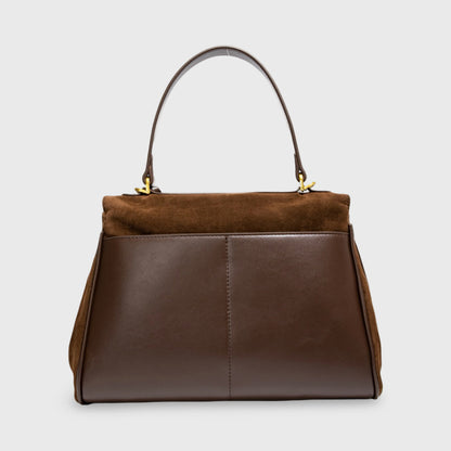 Sylvie women's shoulder bag in vegan suede by Lune Floue - view 2