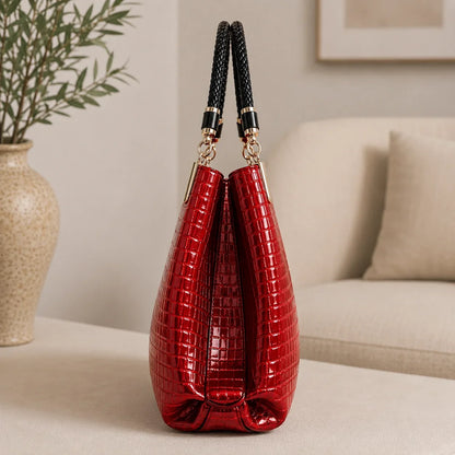 Inès | Embossed Shoulder Bag — Lune Floue