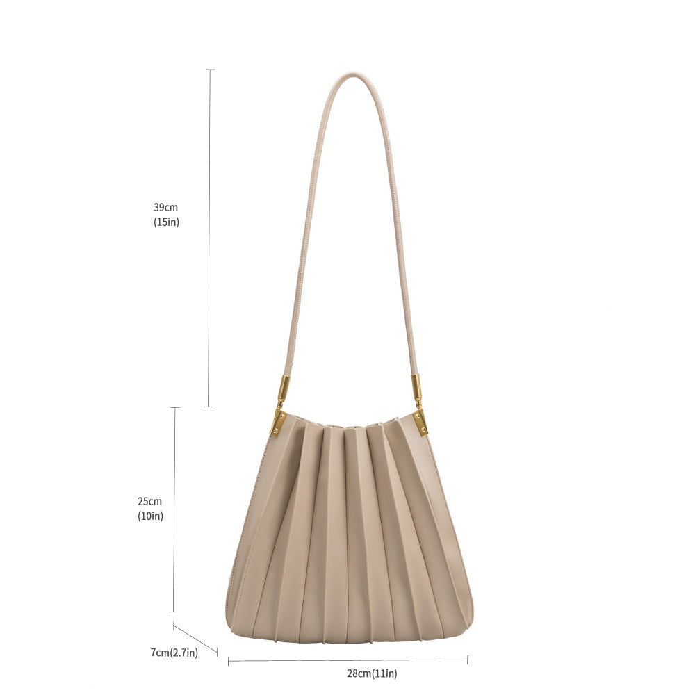 Adèle women's shoulder bag in vegan leather by Lune Floue - view 7