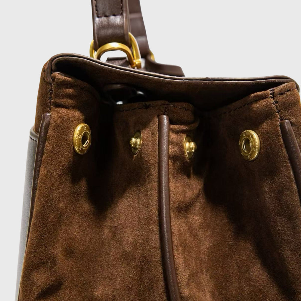 Sylvie women's shoulder bag in vegan suede by Lune Floue - view 8