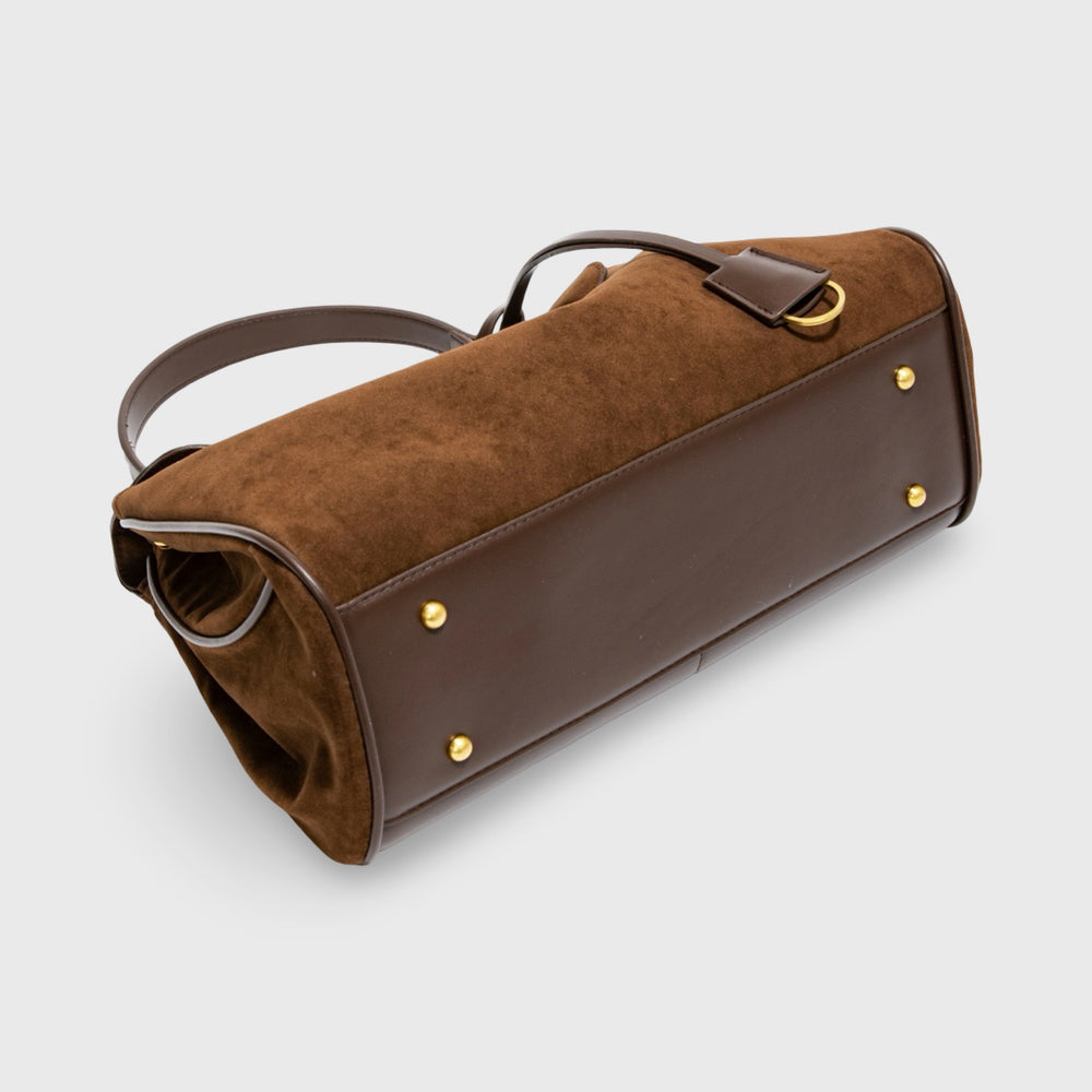 Sylvie women's shoulder bag in vegan suede by Lune Floue - view 10