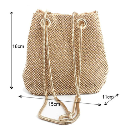 Araminta | Crystal Bucket Bag — Lune Floue