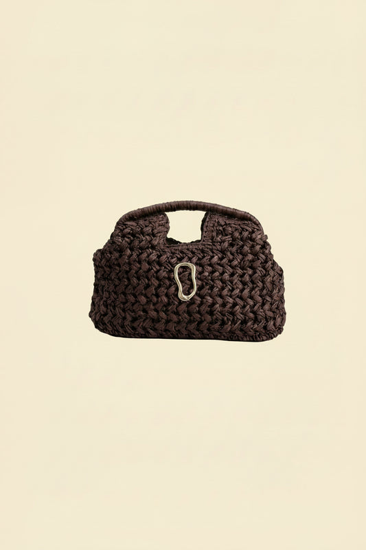 Mira | Crocheted Chocolate Tote — Lune Floue