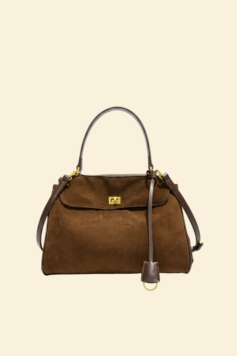 Sylvie women's shoulder bag in vegan suede by Lune Floue