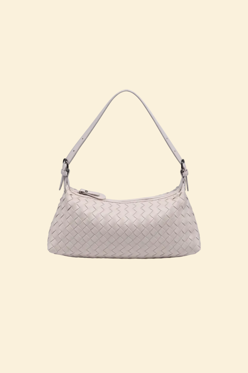 Marielle women's shoulder bag in woven vegan leather by Lune Floue - view 3
