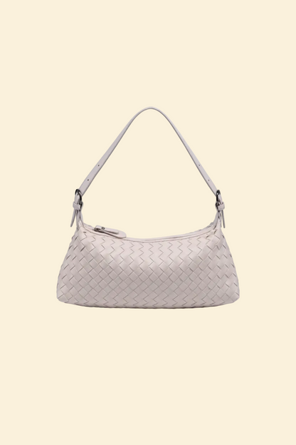Marielle women's shoulder bag in woven vegan leather by Lune Floue - view 3