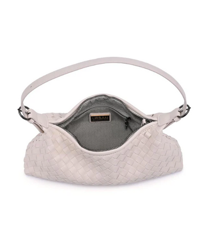 Marielle women's shoulder bag in woven vegan leather by Lune Floue - view 5