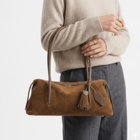 Solène women's shoulder bag in genuine cowhide leather by Lune Floue - view 7
