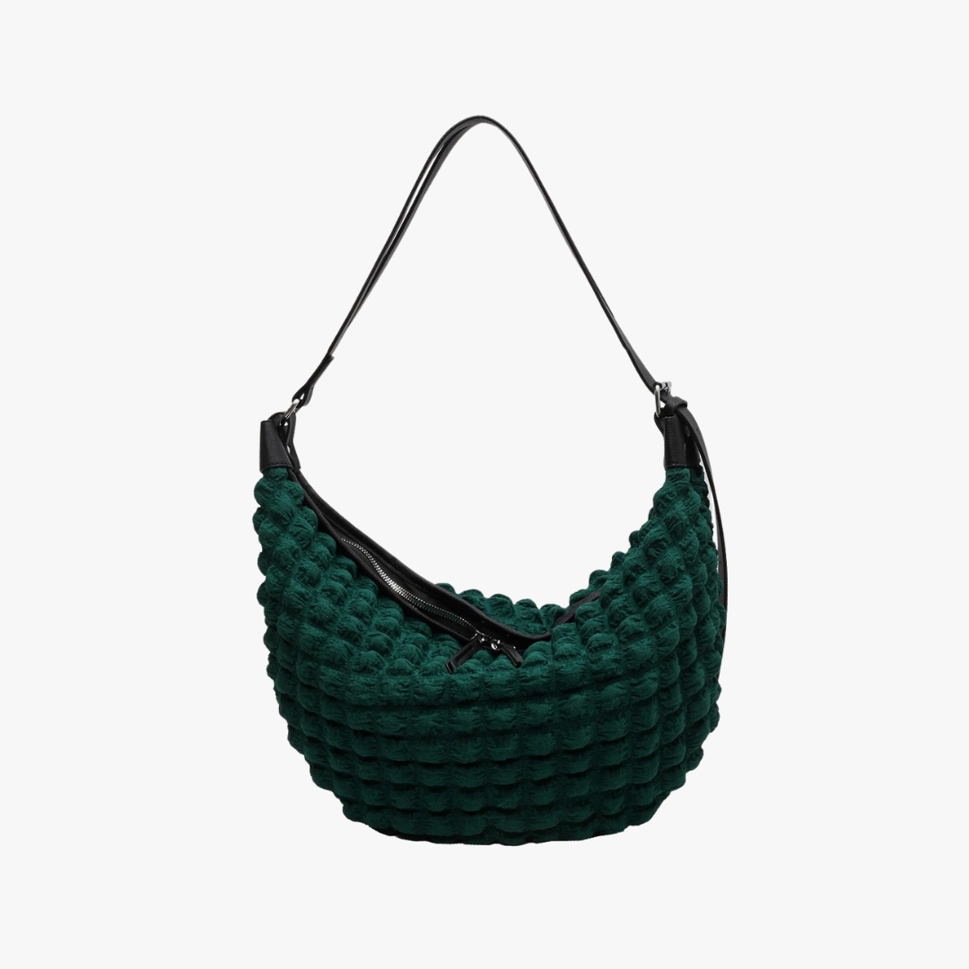 Anouk women's shoulder bag in textured cotton by Lune Floue - view 3