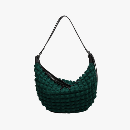 Anouk women's shoulder bag in textured cotton by Lune Floue - view 3