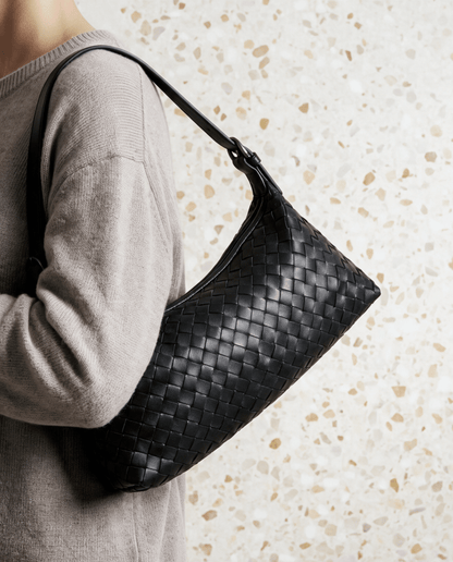 Marielle | Woven Baguette Shoulder Bag