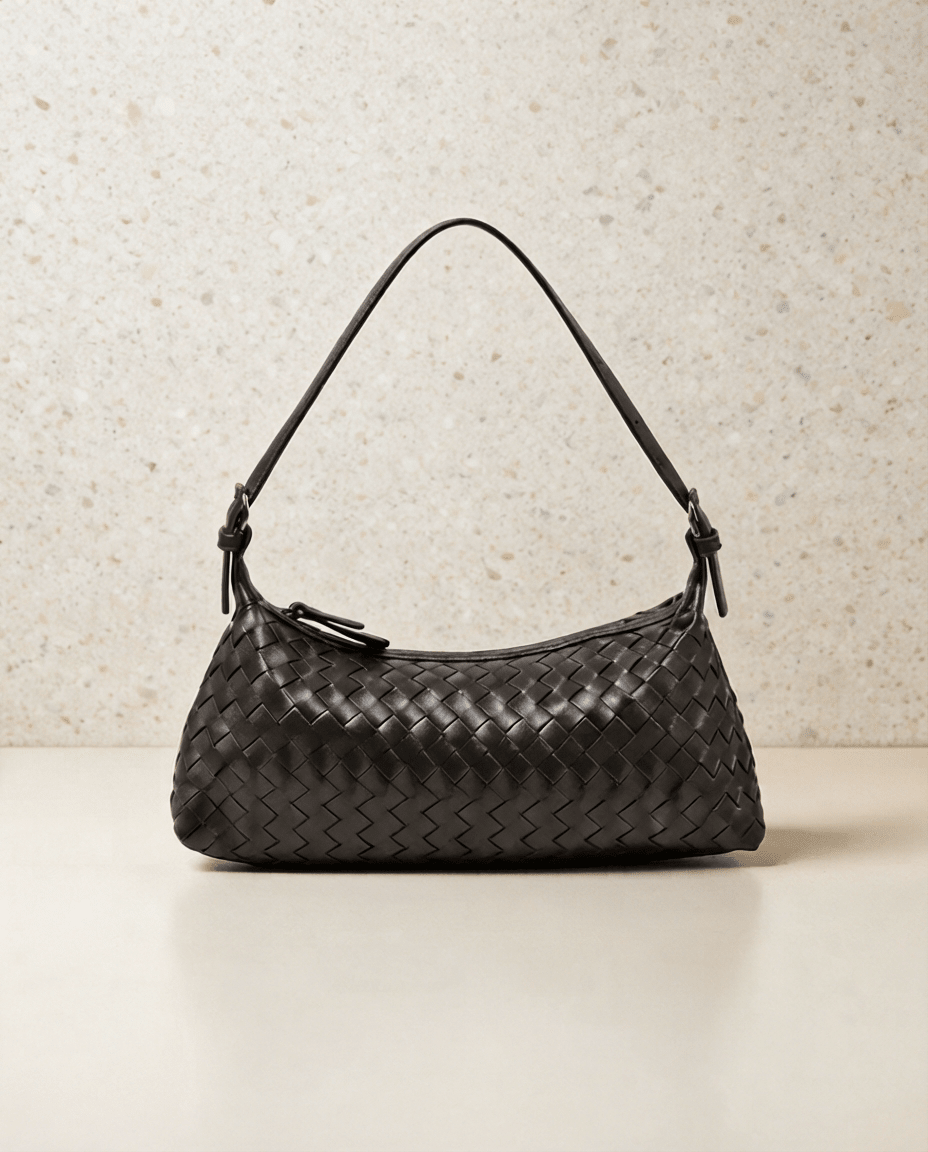 Marielle | Woven Baguette Shoulder Bag