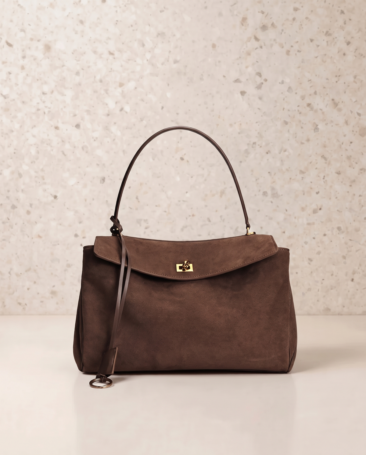 Roseline | Vegan Suede Shoulder Bag
