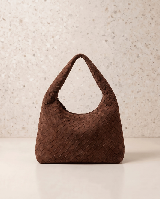 Hortense | Woven Suede Tote