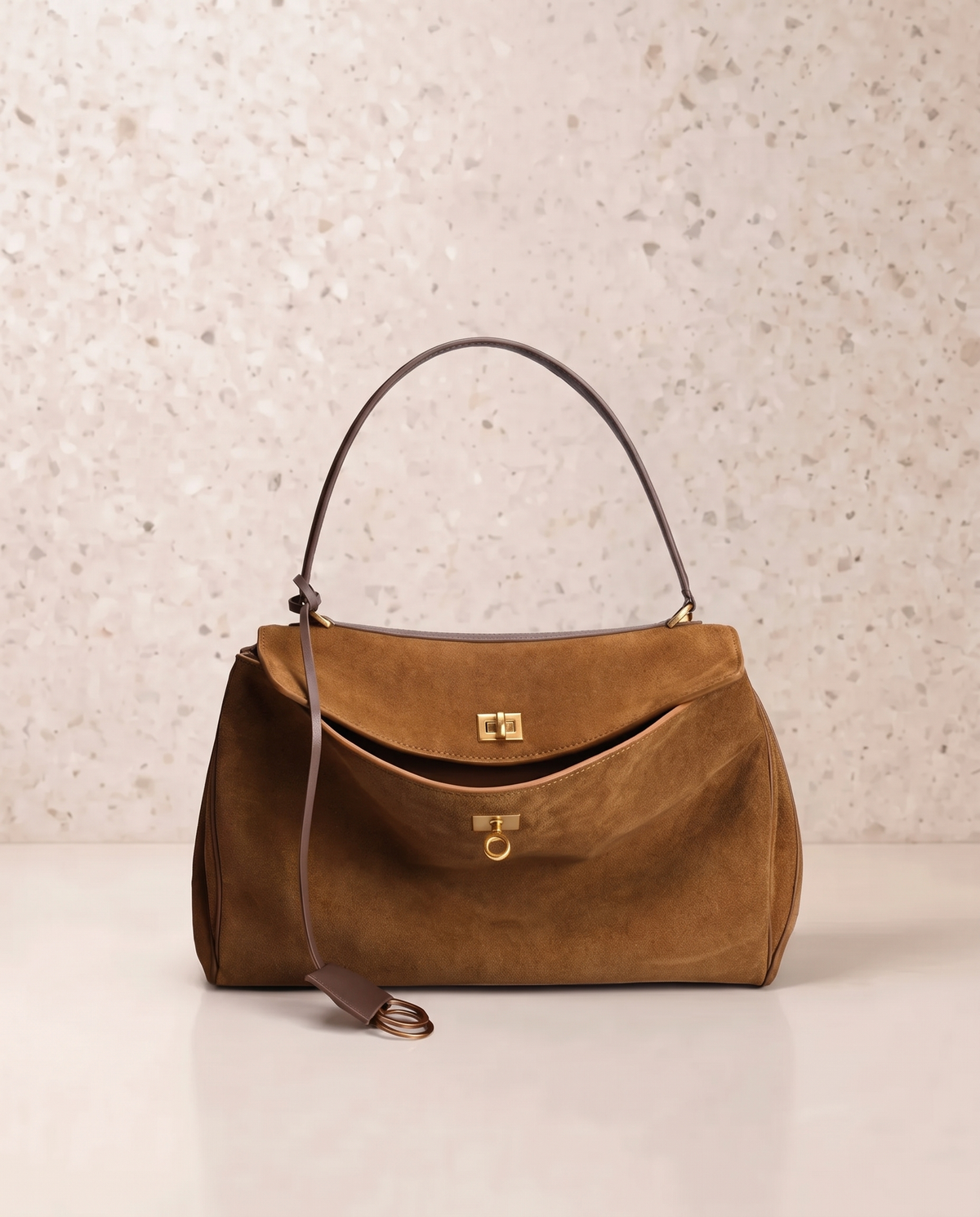 Roseline | Vegan Suede Shoulder Bag