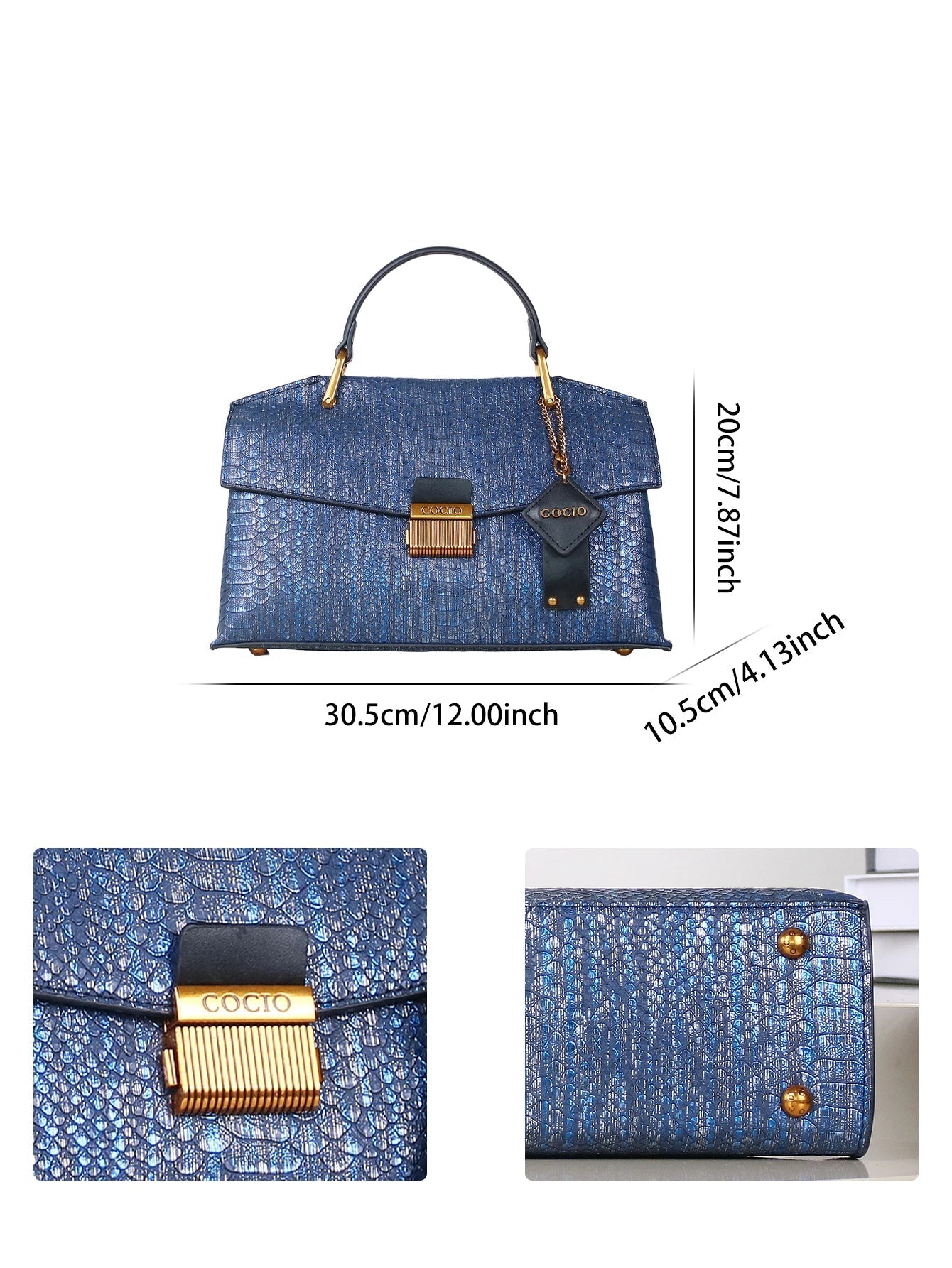 Vivienne women's shoulder bag in vegan leather by Lune Floue - view 10